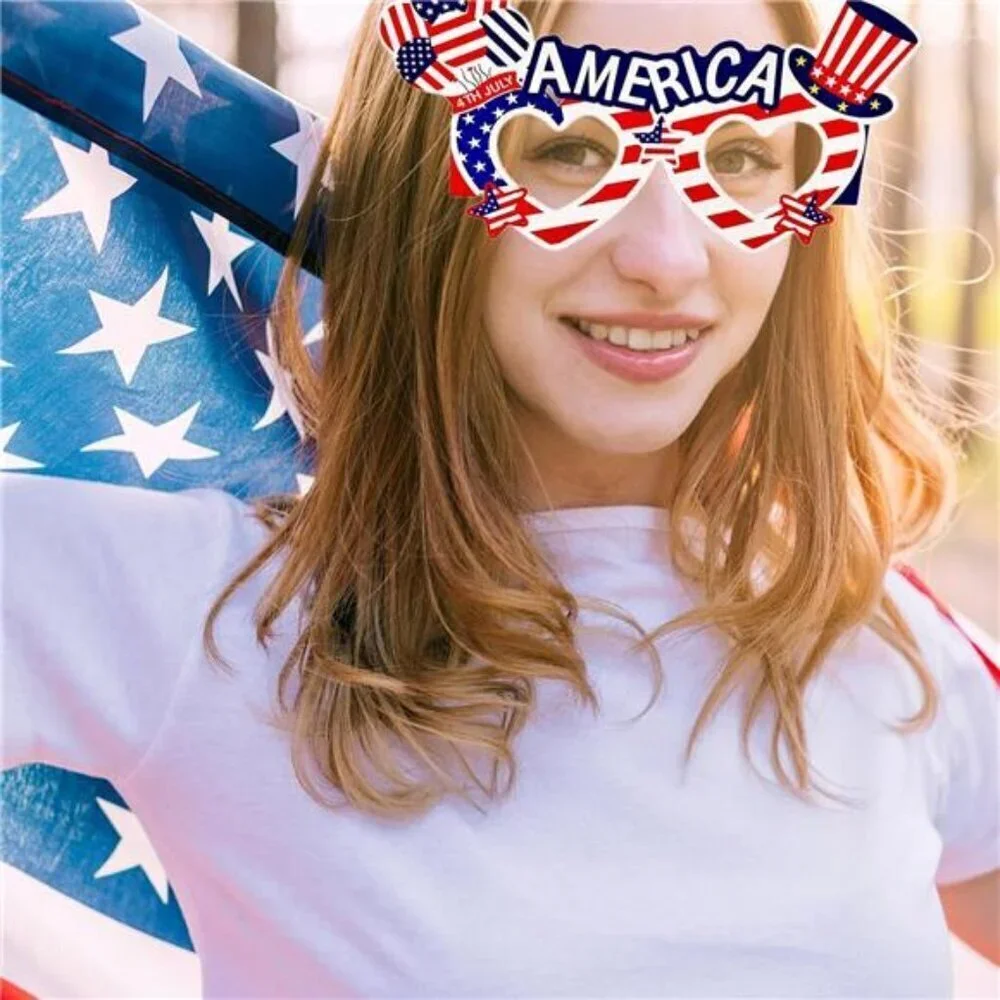 4th of July Party Accessories American Flag Sunglasses Red White and Blue USA